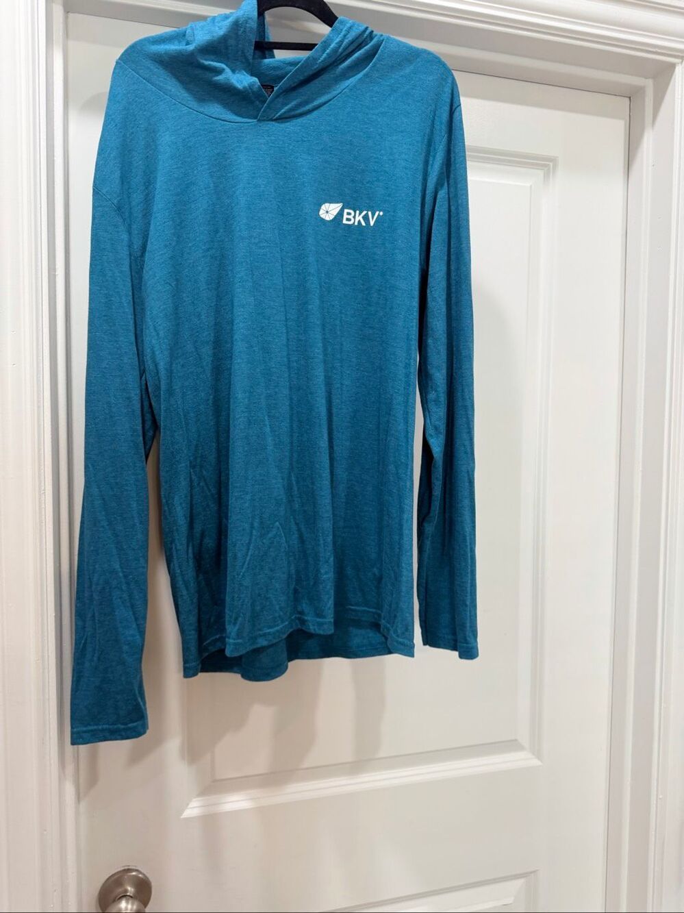 District Blue Long Sleeve Lightweight Pullover Hoodie Casual Sweatshirt Size M